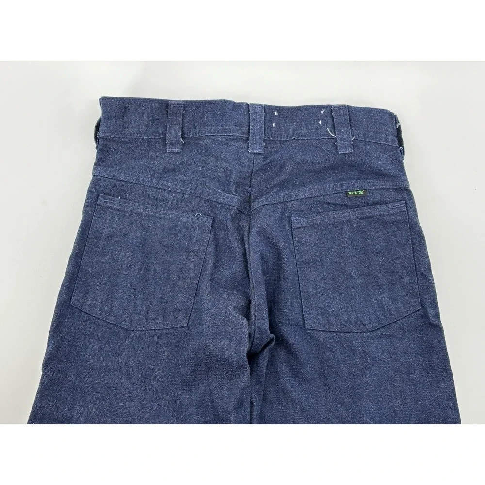 Ely Seafarer STYLE Denim Jeans 1970s Vintage Bell Bottoms US Sanforized 26x35